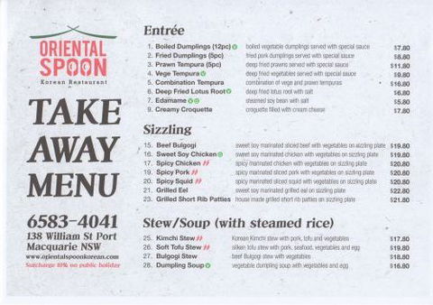 Oriental Spoon Korean Restaurant - Accommodation Search 0